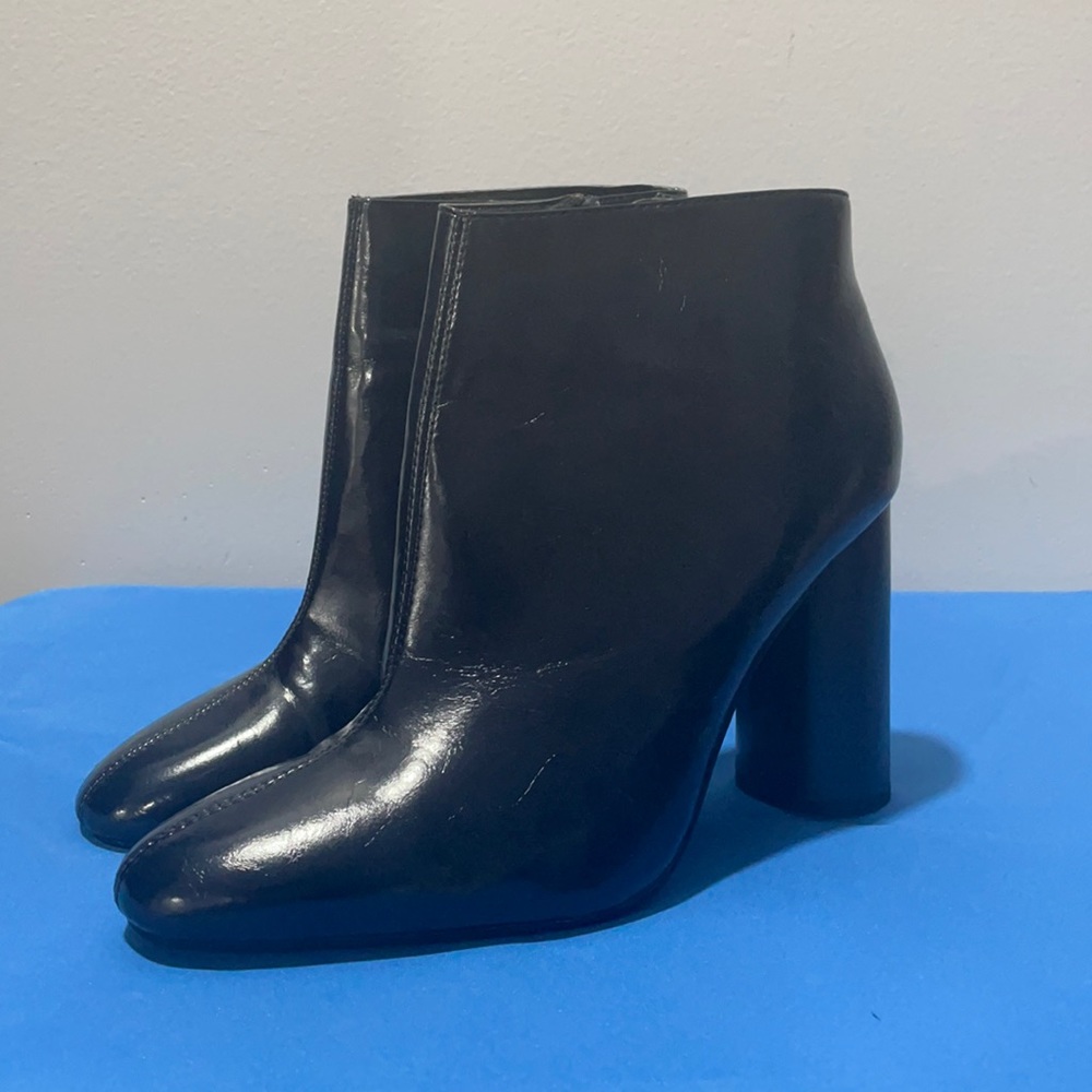 Dark blue/black leather Zara boots used but good condition